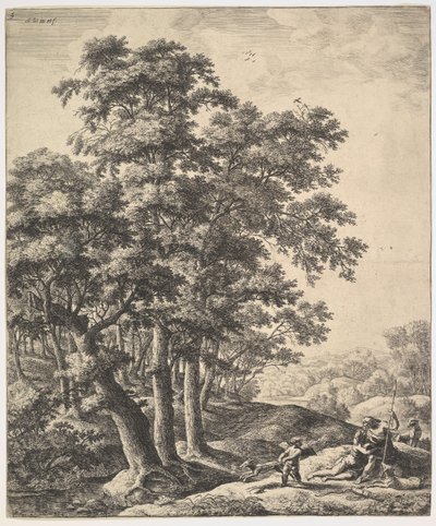 Vênus e Adônis. de Anthonie Waterloo