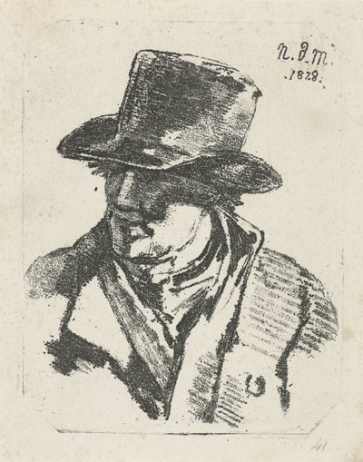 Busto de um homem com um chapéu de Anthonie Willem Hendrik Nolthenius de Man