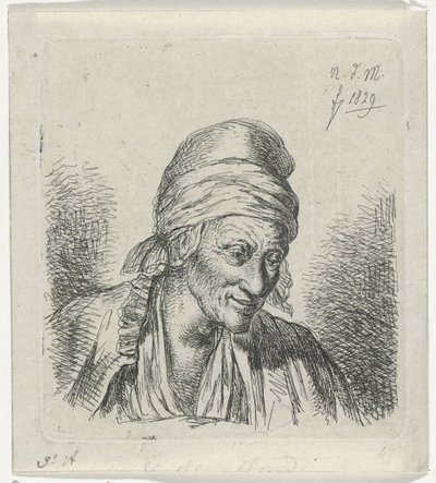 Mulher idosa à direita de Anthonie Willem Hendrik Nolthenius de Man