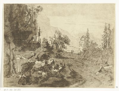 Paisagem montanhosa de Anthonie van den Bos