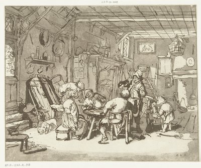 Interior do agricultor de Anthonie van den Bos