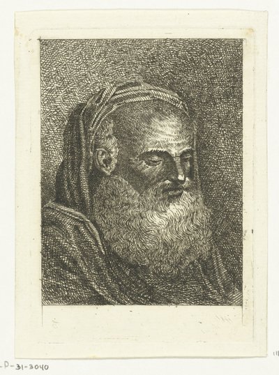 Busto de um velho com barba branca de Anthonie van den Bos