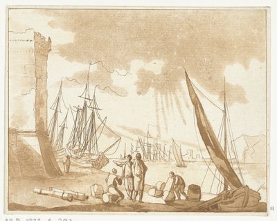 Vista do porto de Anthonie van den Bos