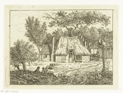 Carrinho de pé junto à quinta com empena escalonada
Quinta na estrada de Amstelveen de Anthonie van den Bos
