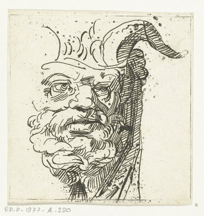 Cabeça de um sátiro de Anthonie van den Bos