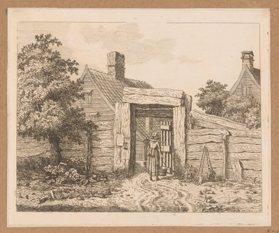 Leiteira no portão de uma fazenda de Anthonie van den Bos