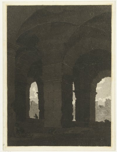 Sob os arcos do Coliseu de Anthonie van den Bos