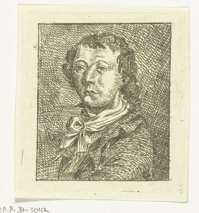 Busto de retrato de um jovem de gravata branca de Anthonie van den Bos
