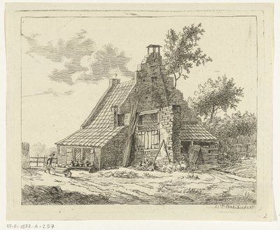 Ruína da casa Snaatburg em Maarssen de Anthonie van den Bos