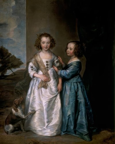 Retrato Elisabeth e Filadélfia Wharton de Anthony van Dyck