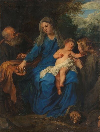 A Sagrada Família com Maria Magdalena. Por volta de 1620 - por volta de 1700 de Anthony van Dyck