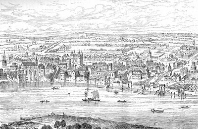 Londres, de Temple Bar a Charing Cross, 1543 1897 de Anthonis van den Wyngaerde