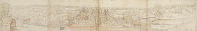 Palácio de Oatlands do Sul, 1559. Verso: Palácio de Richmond e Telhados de Oatlands, 1559 de Anthonis van den Wyngaerde