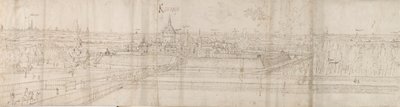 Vista do Palácio de Cantecroy perto de Antuérpia e da paisagem circundante, 1557-58 de Anthonis van den Wyngaerde