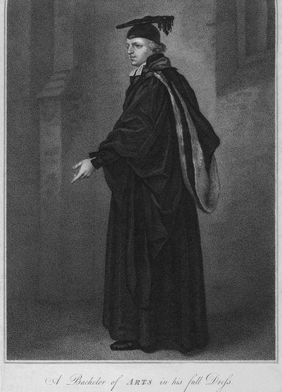 Um Bachelor of Arts em seu vestido cheio, 1796. de Anthony Cardon
