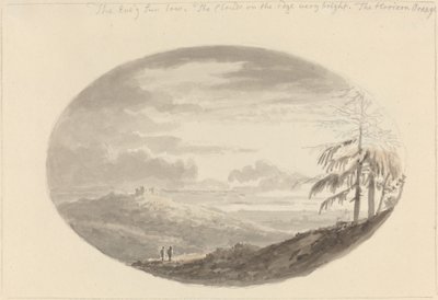 Pôr do sol sobre o vale de Anthony Devis
