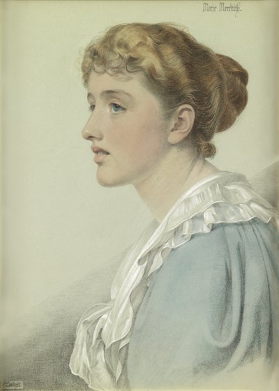 Marie Meredith, 1894 (giz colorido sobre papel) de Anthony Frederick Augustus Sandys