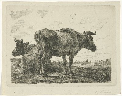 Duas vacas de Anthony Jacobus Offermans