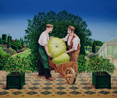 Jardineiros, 1990 (acrílico a bordo) de Anthony Southcombe