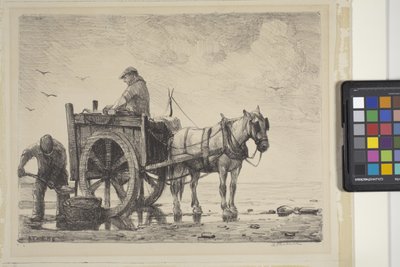 Apanhadores de algas (litografia) de Anthony Thieme