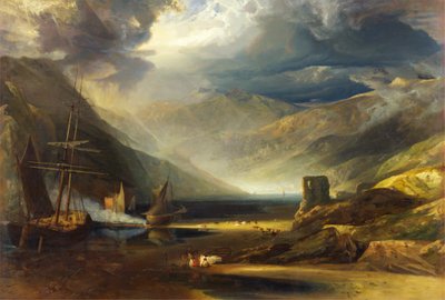 A Scene on the Coast, Merionethshire - Storm Passing Off de Anthony Vandyke Copley Fielding