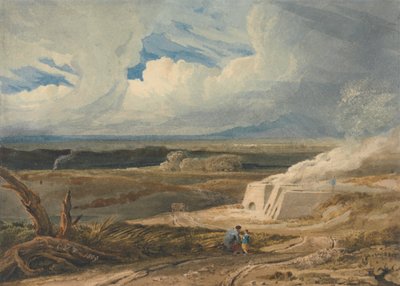 Paisagem com Limekiln de Anthony Vandyke Copley Fielding