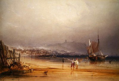 Scarborough (aguarela sobre papel) de Anthony Vandyke Copley Fielding