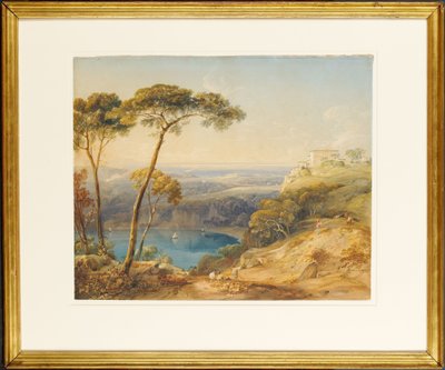 O Lago de Nemi (aguarela sobre papel) de Anthony Vandyke Copley Fielding