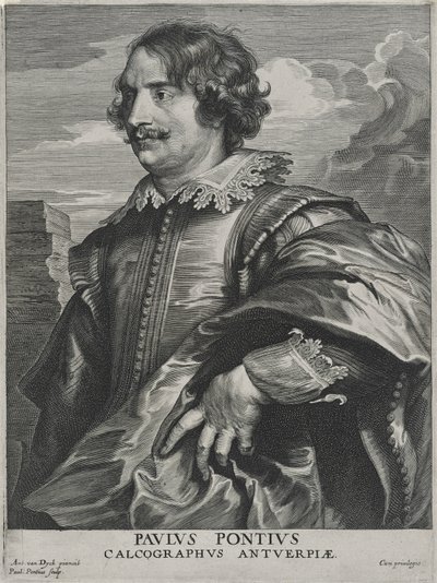 Paulus Pontius (gravura em papel depositado) de Anthony van (after) Dyck