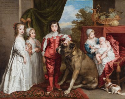 Os filhos de Carlos I de Anthony van (after) Dyck