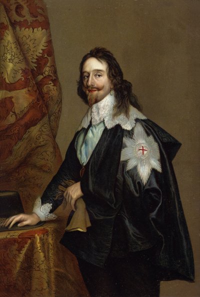 Carlos I (cromolito) de Anthony van Dyck
