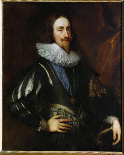 Carlos I, rei de Inglaterra, filho de Jaime I e de Ana da Dinamarca (óleo sobre tela) de Anthony van Dyck