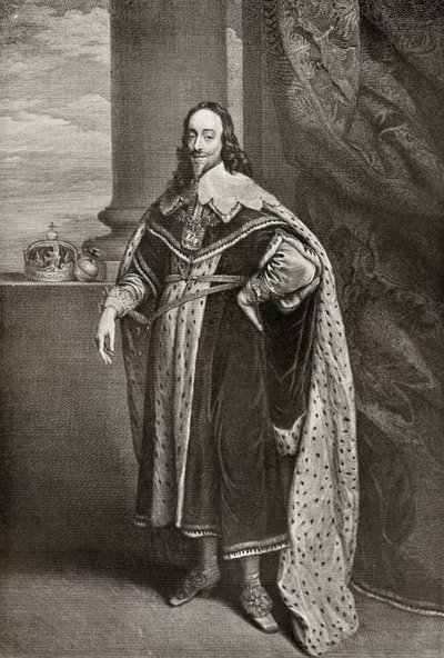 Charles I, gravado por Sir Robert Stange, de "The Print-Collector&39;s Handbook", de Alfred Whitman, publicado por George Bell und Sons, 1901 de Anthony van Dyck