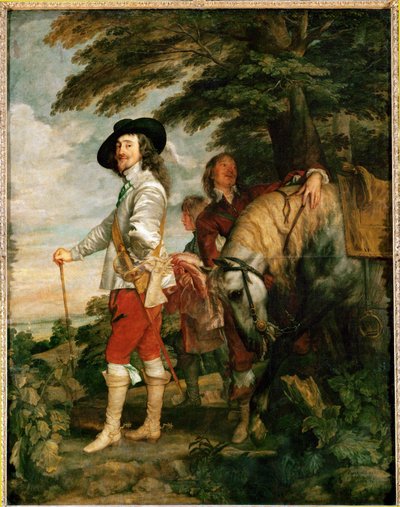 Carlos I, rei de Inglaterra, retrato da caça - ... de Anthony van Dyck