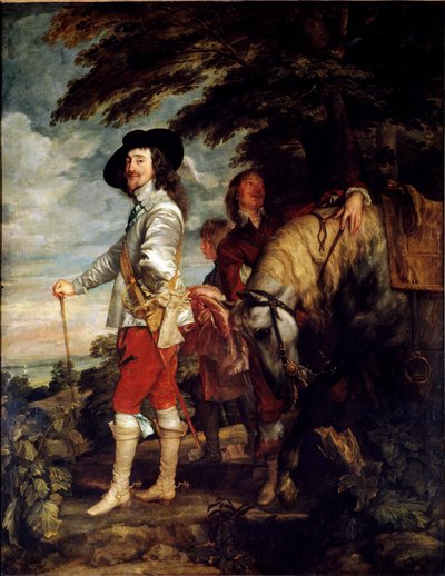 Opoportrait de Charles I de Inglaterra, também conhecido como o rei da caça, c. 1635 (óleo sobre tela) de Anthony van Dyck