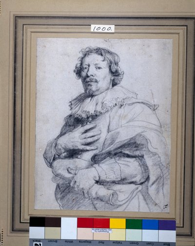 Gaspard de Crayer (giz preto sobre papel branco) de Anthony van Dyck