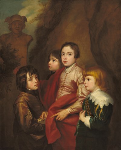 Grupo dos Quatro Rapazes, provavelmente meados do século XVII. de Anthony van Dyck