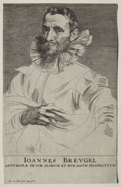 Retrato de Jan Brueghel de Anthony van Dyck