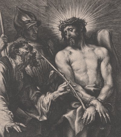 Zombaria de Cristo, c.1630 (gravura, gravura) de Anthony van Dyck
