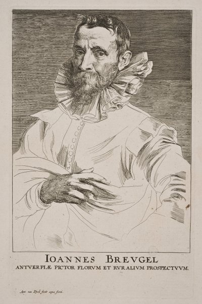 Retrato de Jan Brueghel, o Velho de Anthony van Dyck