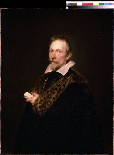 ""Retrato do diplomata e intelectual Jan Van der Wouver (Waverius) (1574-1636)"" Pintura de Antoine van Dyck (ou Athony ou Antoon, Anton ou Anthonis de Anthony van Dyck