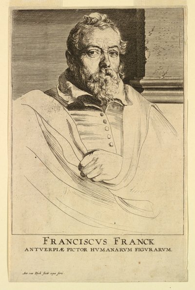 Retrato de Frans Francken, dos ícones dos príncipes dos homens de Anthony van Dyck