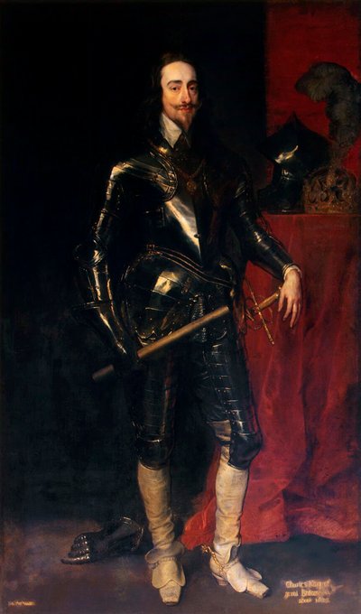Retrato do rei Carlos I da Inglaterra, Escócia e Irlanda 1600-1649, 1638. de Anthony van Dyck