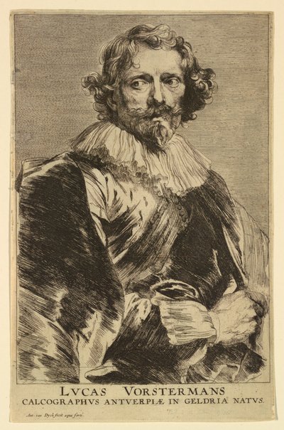 Retrato de Lucas Vorsterman I, dos Icones Principum Virorum de Anthony van Dyck