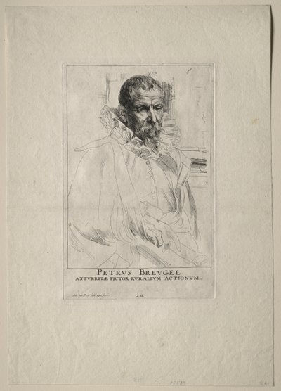 Retrato de Pieter Breughel. de Anthony van Dyck