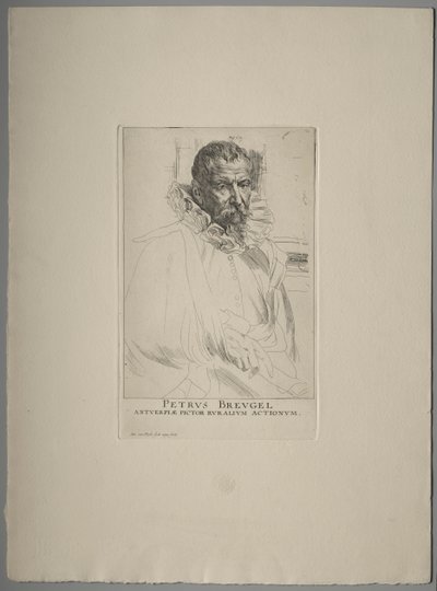 Retrato de Pieter Brueghel. de Anthony van Dyck