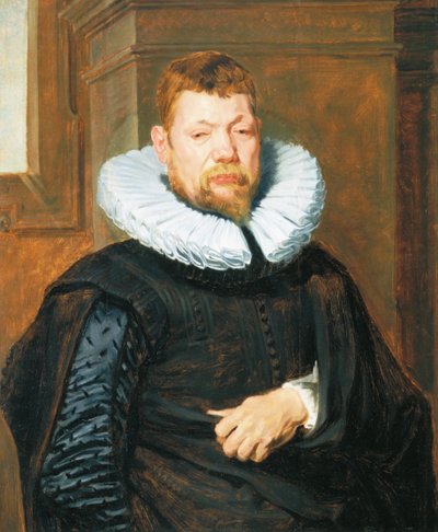 Retrato de um homem barbudo, c.1616 (óleo sobre painel de carvalho) de Anthony van Dyck
