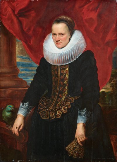 Retrato de uma mulher com um grande rufo de Anthony van Dyck