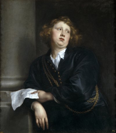Retrato do compositor e organista Henricus Liberti 1610-1669 de Anthony van Dyck