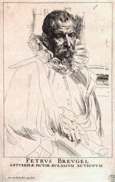 Retrato do artista Pieter Bruegel, o Jovem, 1564-1636, início do século XVII de Anthony van Dyck